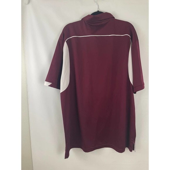 Cincinnati Reds Baseball Mens Russell Athletic Dri-Power Size XL Burgundy Collar - Picture 5 of 5